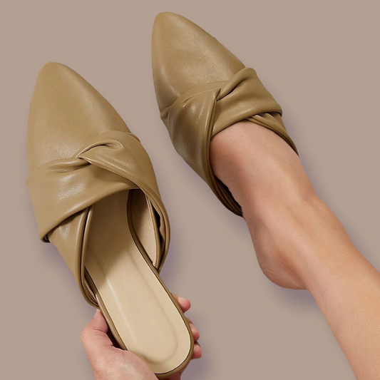 Toe Ballet Flats con diseño de nudo