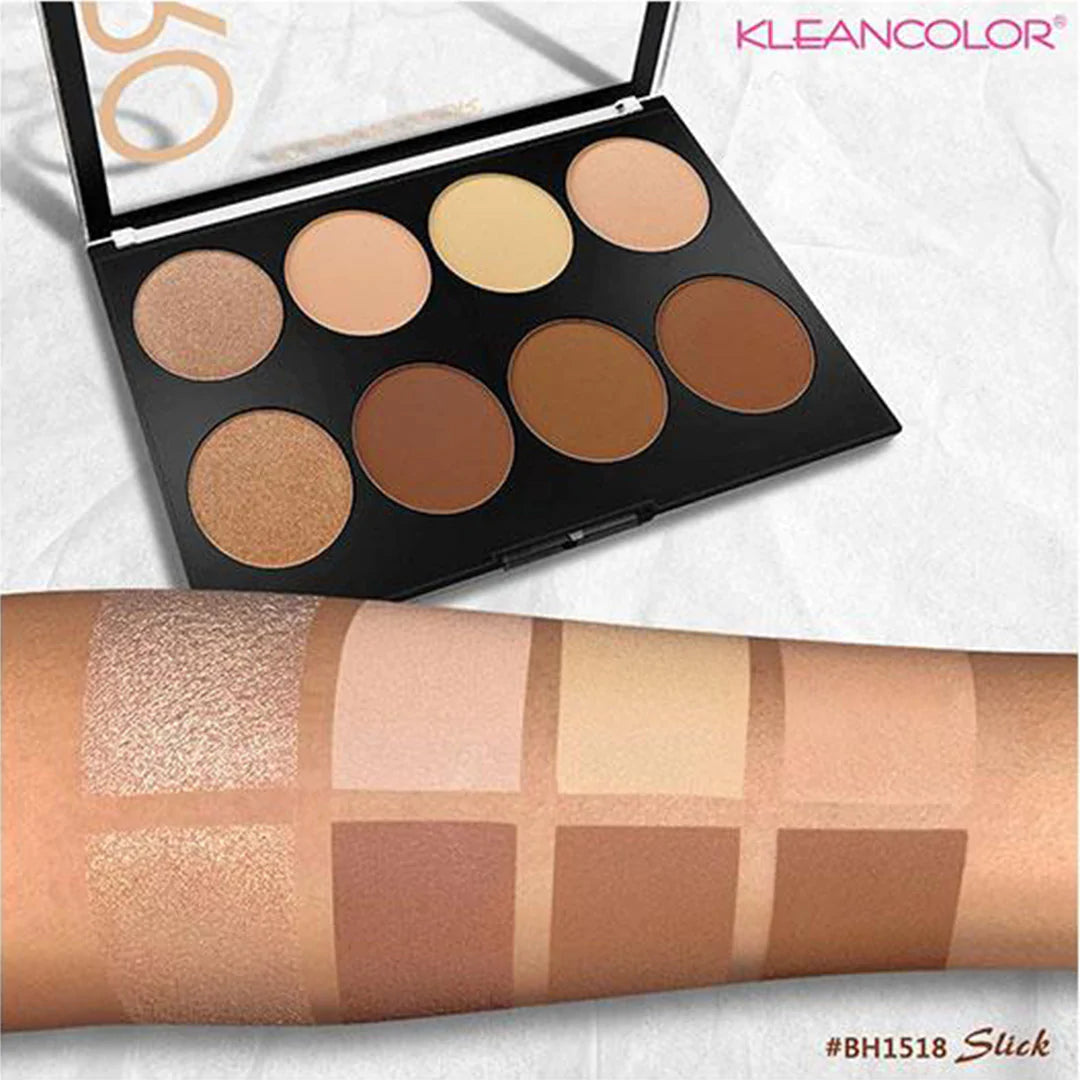 Kleancolor Pro Face Highlight & Contour Palette